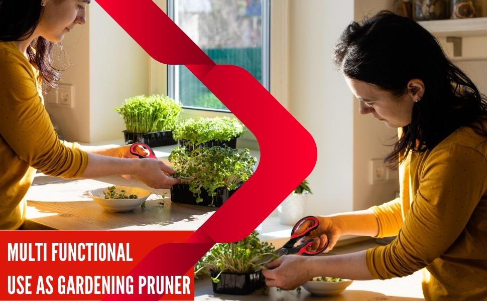 Kitchen Scissors Stainless Steel Sharp Blades with Cushioned Soft TPR Grip for Easy Handling – Heavy Duty Multipurpose Scissors for Meat, Chicken, Fish, Vegetables, & Herbs – Bottle Opener