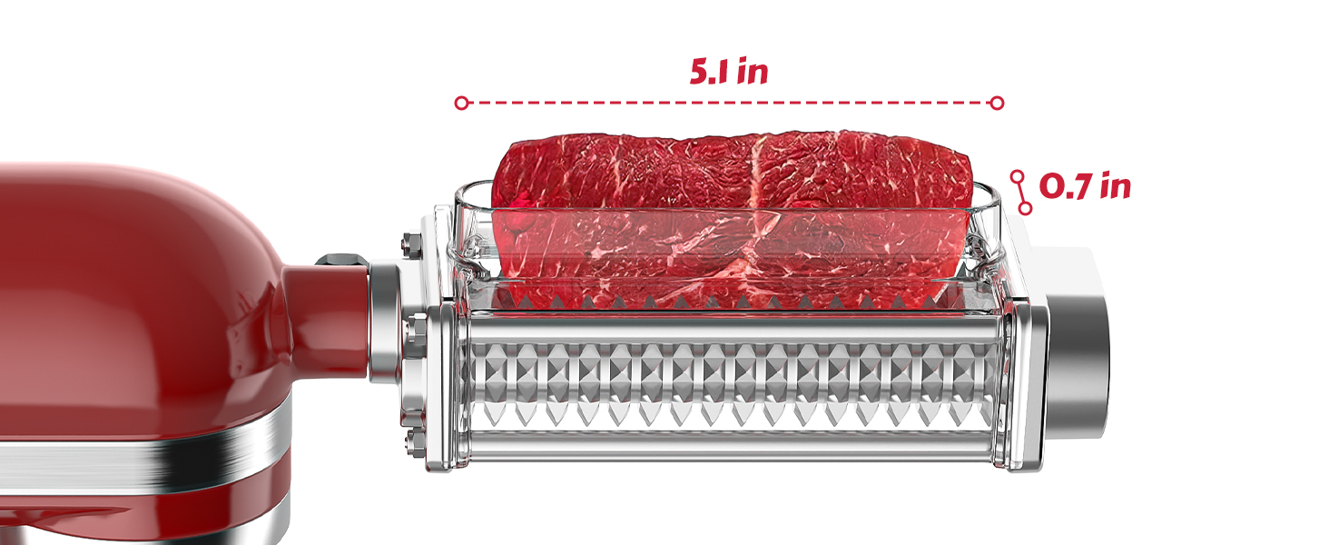 Meat Tenderizer for KitchenAid Mixer - Meat Tenderizing Tool with Clear Cover, Compatible with All KitchenAid Stand Mixers | Effortless Beef/Pork/Lamb Prep & Quick Clean