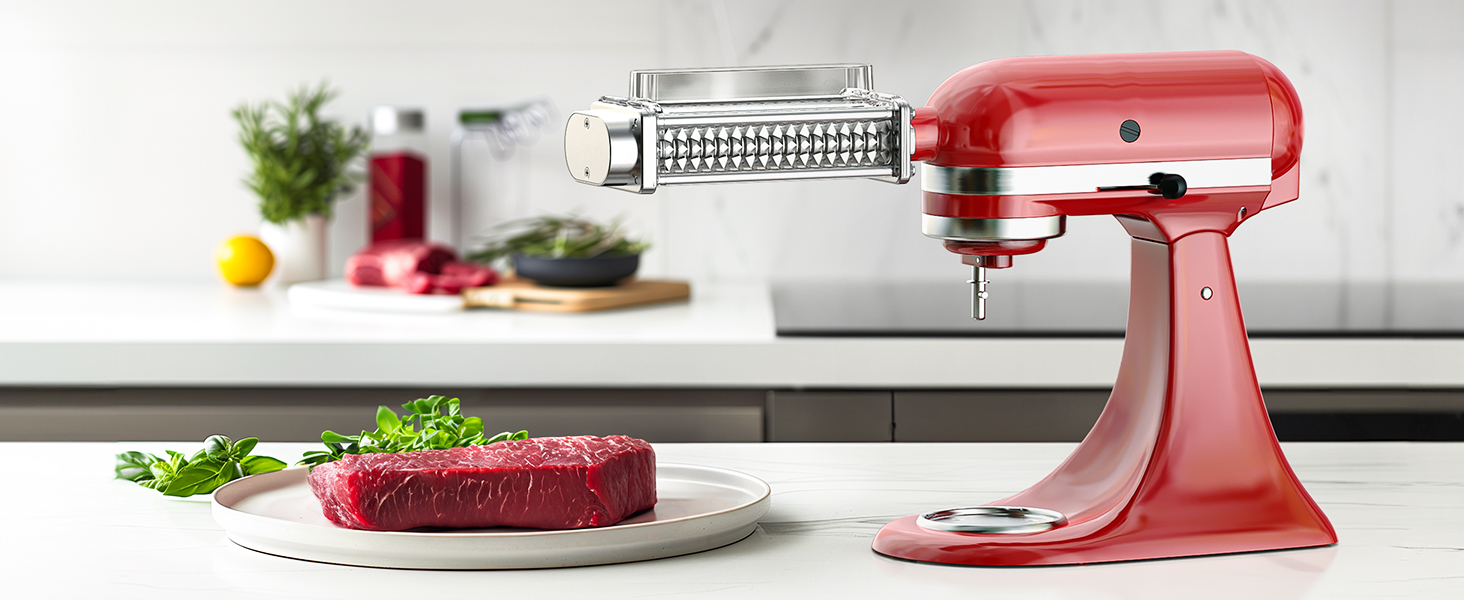 Meat Tenderizer for KitchenAid Mixer - Meat Tenderizing Tool with Clear Cover, Compatible with All KitchenAid Stand Mixers | Effortless Beef/Pork/Lamb Prep & Quick Clean