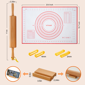 Classic Wood Rolling Pin, 17