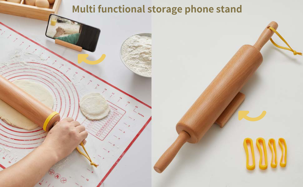 Classic Wood Rolling Pin, 17