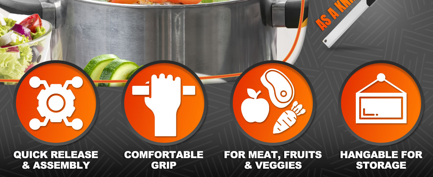 Cutting Board Scissors - 2 In 1 Kitchen Scissors with Cutting Board Knife Combo with Safety Lock and Storage Holder, Sharp Stainless Steel Blade, Dishwasher Safe - For Slicing Vegetables and Fruits