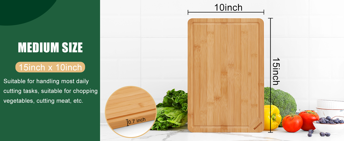 Homaxy Extra Large Organic Bamboo Cutting Boards for Kitchen, 18"x12" Wooden XL Cutting Board with Juice Groove and Handles, Charcuterie Butcher Block Wood Serving & Chopping Board - Pre Oiled