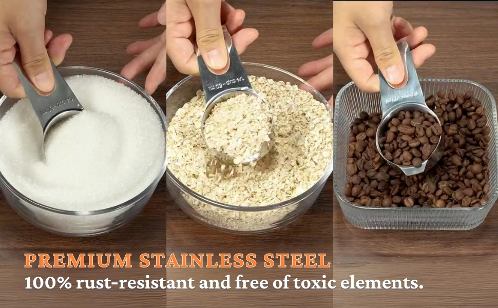 21PCS Measuring Cups and Spoons Set, Include 7 Nesting Measuring Cups, 9 Measuring Spoons and 5 Mini Spoons, Stainless Steel Metal Measuring Set, Kitchen Gadgets for Cooking & Baking