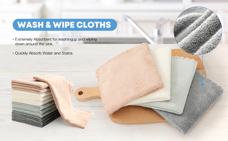 12 Pack Cleaning Cloth,Ultra Soft Absorbent Quick Drying Microfiber Cleaning rags,No scratches,Reusable,Washable,Lint Free Cleaning Towels for Kitchen,Window,Glass,car,11.8
