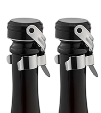 WOTOR Wine Saver Vacuum Pump with 4 Stoppers, Wine Stopper & Preserver, Reusable Bottle Sealer Keeps Fresh, Ideal Accessories Gift (Flat Handle)