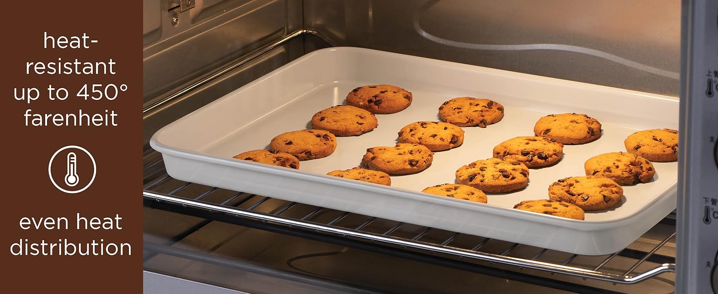 Country Kitchen Nonstick Stackable Bakeware Set - Deluxe Heavy Duty, Durable, Easy Release Baking Set, Cream, 13 Pcs