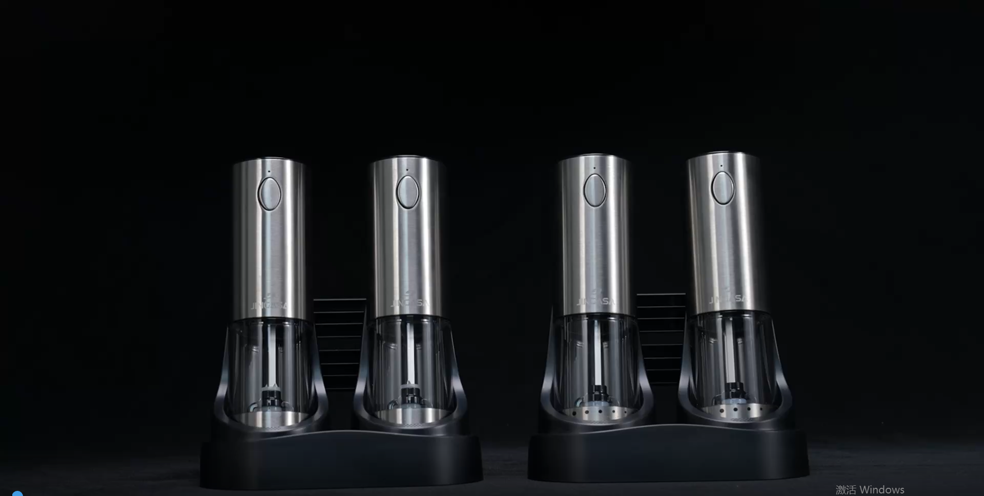 [Upgraded Larger Capacity] Electric Salt and Pepper Grinder Set with USB Charging Base, 95ml Large Capacity, Adjustable Coarseness,Stainless Steel Automatic Pepper Mill (Upgraded Capacity-A)