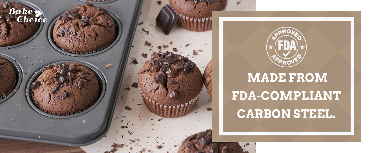 Mini Muffin Pan includes 200 Natural Cupcake Liners, Mini Cupcake Pans Nonstick 24 Cup, Muffin Tin, Carbon Steel Baking Supplies