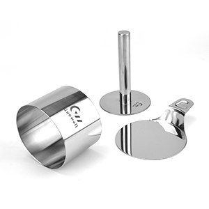 Guowall 6 pack Seamless Mousse Ring Set 3 inch Stainless Steel Round Cake Cutter Food Pastry Mold for Baking (Includes 1 Lifter, 1 Pusher and 6 Rings)