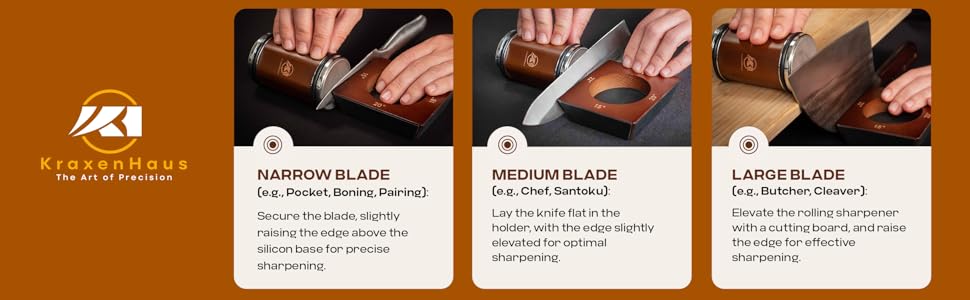 Tumbler Rolling Knife Sharpener Kit – Magnetic Manual System with 4 Angles & Walnut Base Diamond & Ceramic Discs | Kitchen Knife Sharpening Tool | Interchangeable, Easy & Safe Design