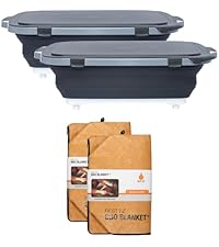Drip EZ Collapsible BBQ Prep Tub - for Meal Prep Marinating Food Storage - Includes Cutting Board & Locking Lid - (1) XL - Black
