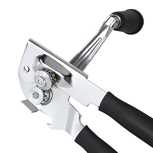 Manual Can Opener,Easy-Grip Hand Crank Can Opener for Seniors & Arthritis - Ergonomic Manual Opener, Heavy Duty for Large Cans, Safe & Comfortable Use at Home or Restaurant