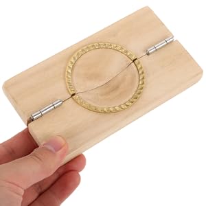 PRETYZOOM Dumpling Artifact Wooden Dumpling Press Mold 5.7In Dough Presser for Homemade Making Kitchen Tool