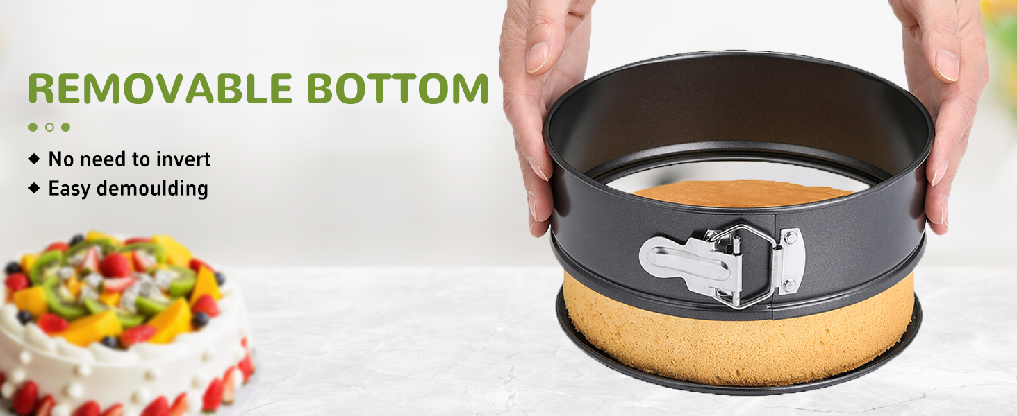 9 Inch Springform Pan with Removable Bottom, Non-stick Round Spring Form Cake Mold Cheesecake Pan For Baking
