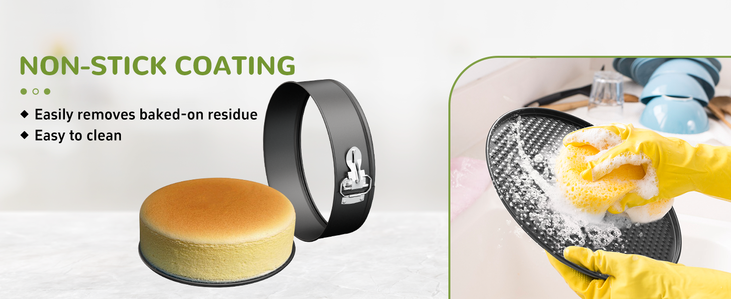 9 Inch Springform Pan with Removable Bottom, Non-stick Round Spring Form Cake Mold Cheesecake Pan For Baking