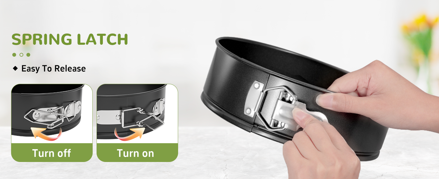 9 Inch Springform Pan with Removable Bottom, Non-stick Round Spring Form Cake Mold Cheesecake Pan For Baking