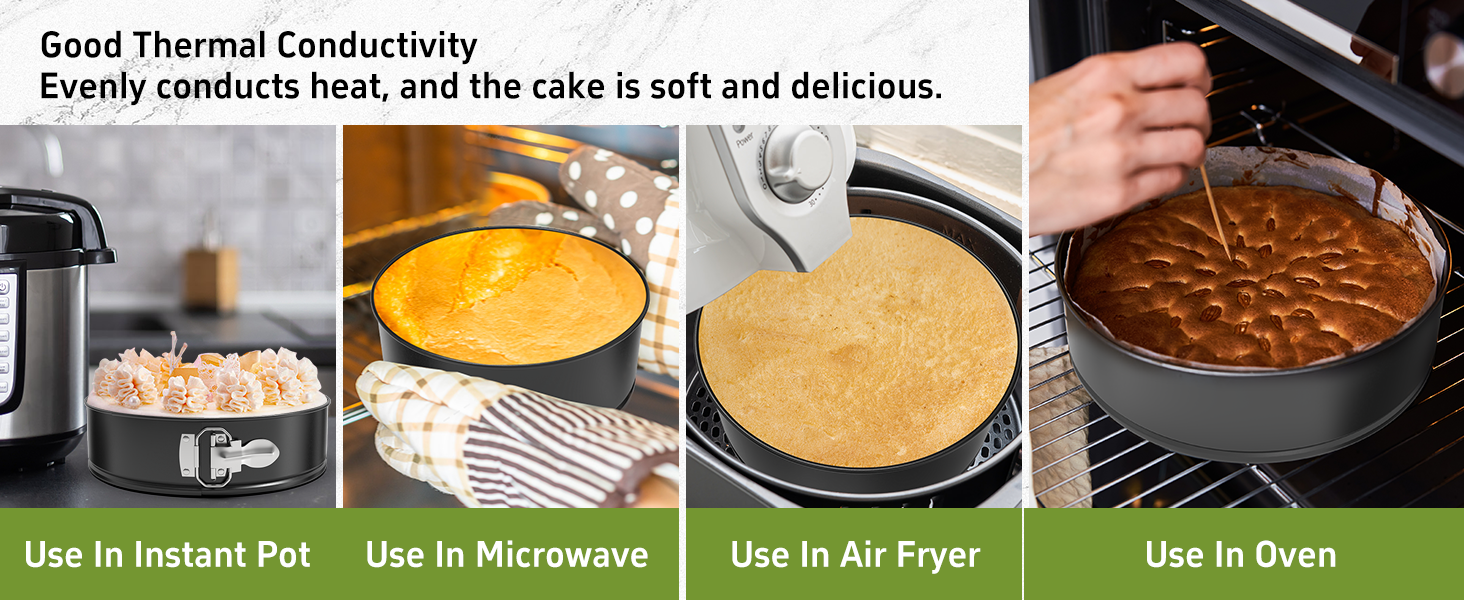 9 Inch Springform Pan with Removable Bottom, Non-stick Round Spring Form Cake Mold Cheesecake Pan For Baking