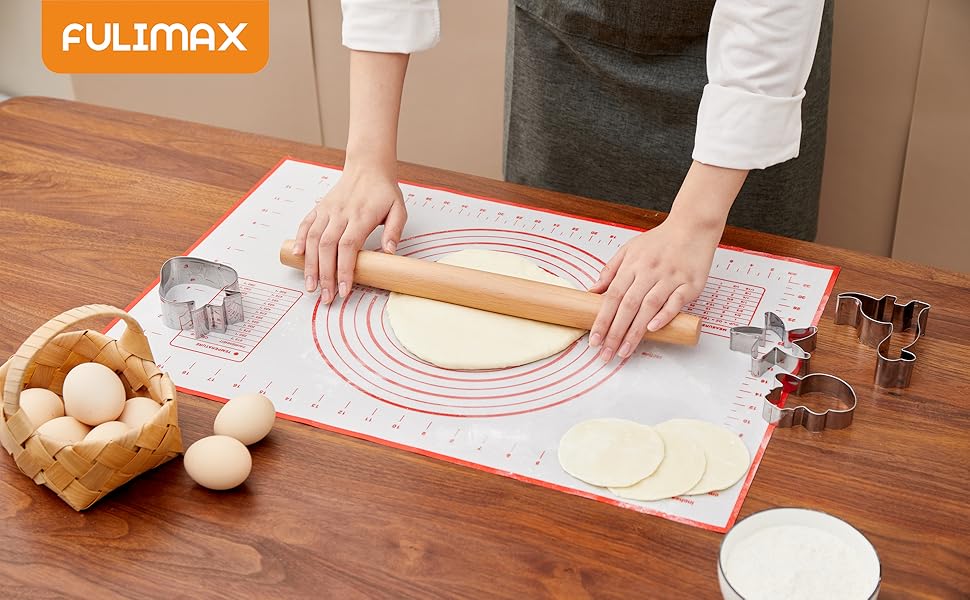 French Rolling Pin for Dough - Fulimax 16
