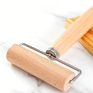 Small Rolling Pin, Wooden Dough Roller, Non-Stick Pizza Roller, Dough Baker Roller Set for Home Kitchen Baking Cooking.