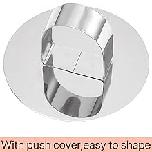 4 Pcs Round Ring Mold for Cooking,Stainless Steel 3 inch Food Molds with 1 Pusher for Cake Dessert Mousse Tuna Tartare