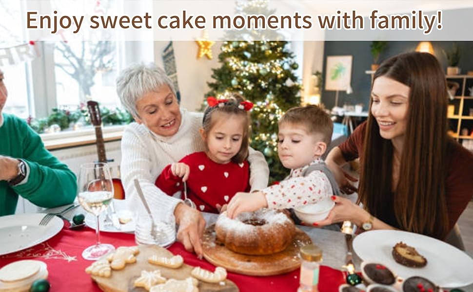 2 Pack Silicone Cake Pan Nonstick,10 Inch, Silicone Cake Molds,Pound Cake Pan, Baking Cake Pan for Jello,Gelatin,Cake,Brownie and Bread(Pink+Blue)