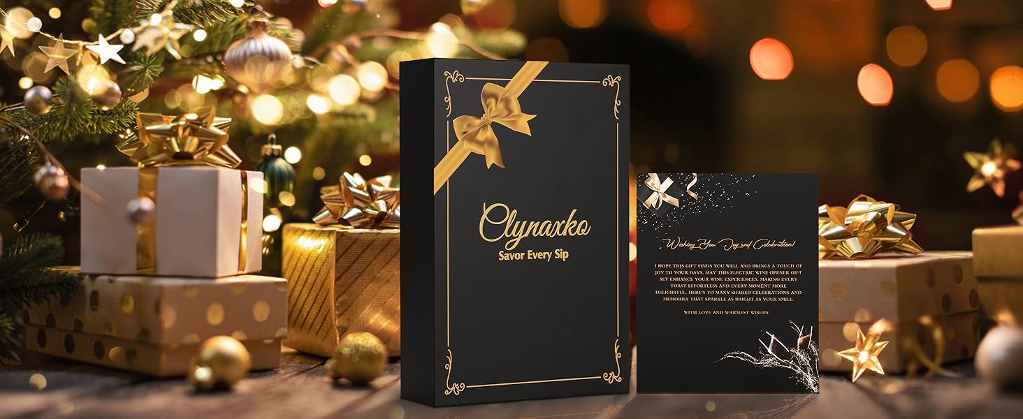 Electric Wine Opener Set - Premium Wine Gifts with Wine Opener, Foil Cutter, Wine Aerator, Vacuum Stopper, and Elegant Gift Box - Ideal Christmas Gift for Unforgettable Moments