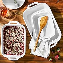 Staub Ceramic 3-pc Rectangular Baking Dish Set - Macaron Pastel Blue