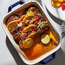 Staub Ceramic 3-pc Rectangular Baking Dish Set - Macaron Pastel Blue