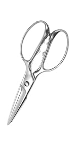 MITSUMOTO SAKARI Japanese Kitchen Shears, Cooking Scissors Titanium Plated for Meat Vegetable Herb