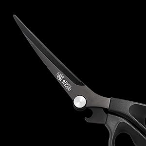 MITSUMOTO SAKARI Japanese Kitchen Shears, Cooking Scissors Titanium Plated for Meat Vegetable Herb