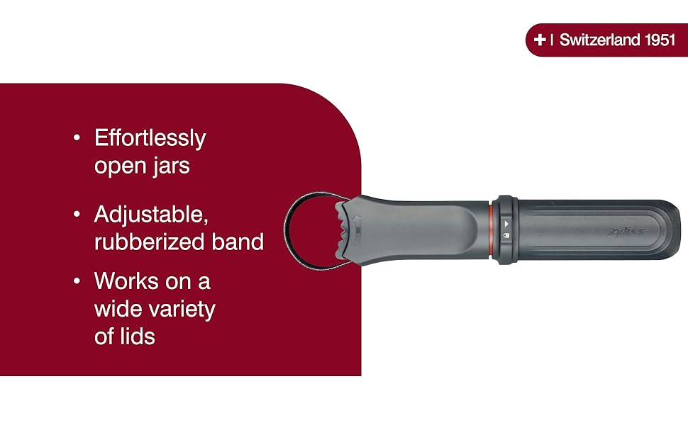 Zyliss Strongboy Jar Opener - Rubberized & Adjustable Jar Opener for Jars Up to 4