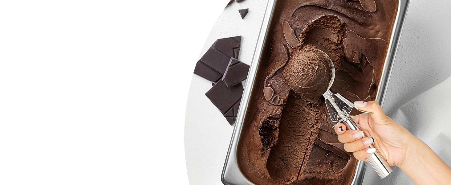 Cookie Scoops Set of 3 Ice Cream Scoop with Trigger 18/8 Stainless Steel, 3PCS Different Size Cupcake Scoop for Baking Mashed Potatoes Meatball Watermelon Muffin Batter Measuring (4oz + 2oz + 0.8oz)