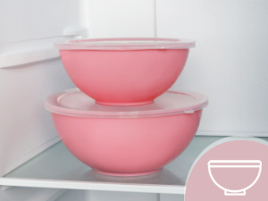 BoxedHome BPA Free Plastic Round Mixing Bowl with Lids, 12 Pack Nesting Bowls with Lids Set, Microwave and Dishwasher Safe Prep & Serving Bowls Great for Mixing, Baking, Serving (Pink, 12pcs)