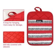 Silicone Pot Holders Set of 3 Heat Resistant & Non Slip Potholders, Professional Oven Hot Pads with Pockets Mitts for Kitchen Cooking Baking Barbecue (Khaki, 3)