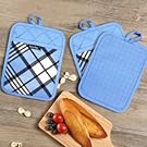 Silicone Pot Holders Set of 3 Heat Resistant & Non Slip Potholders, Professional Oven Hot Pads with Pockets Mitts for Kitchen Cooking Baking Barbecue (Khaki, 3)