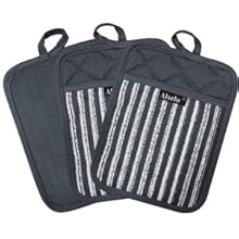 Silicone Pot Holders Set of 3 Heat Resistant & Non Slip Potholders, Professional Oven Hot Pads with Pockets Mitts for Kitchen Cooking Baking Barbecue (Khaki, 3)