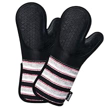 Silicone Pot Holders Set of 3 Heat Resistant & Non Slip Potholders, Professional Oven Hot Pads with Pockets Mitts for Kitchen Cooking Baking Barbecue (Khaki, 3)