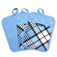 Silicone Pot Holders Set of 3 Heat Resistant & Non Slip Potholders, Professional Oven Hot Pads with Pockets Mitts for Kitchen Cooking Baking Barbecue (Khaki, 3)