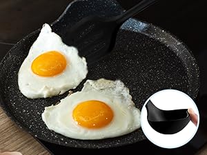 E-far 10 Pieces Silicone Cooking Utensils Set, Heat Resistant Kitchen Utensil Set for Nonstick Cookware, Kitchen Cooking Tools with Spatula, Spoon, Slotted Turner, Non-Toxic & Dishwasher Safe (Black)