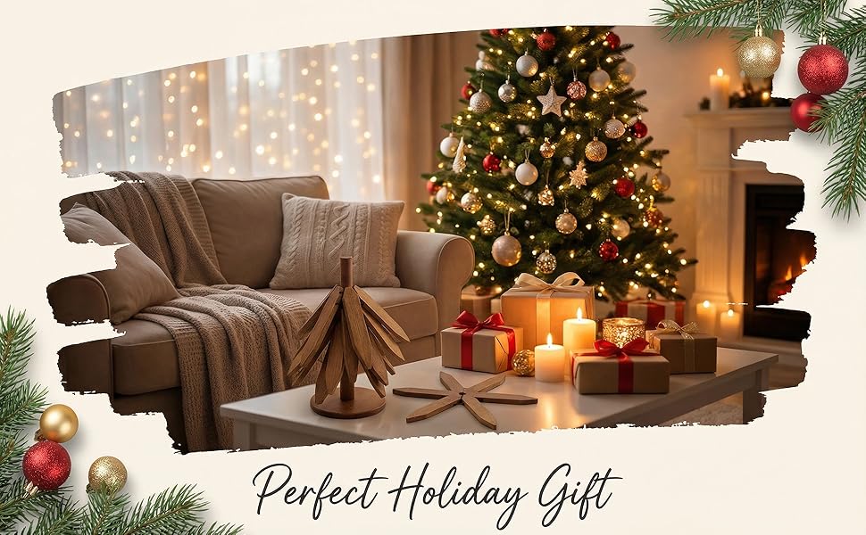 Walnut Tree Table Mat,Wooden Table Mat Tree,Foldable Trivets for Hot Dishes,Non-Slip Heat Insulated Folding Wood Table Plate Mat (Walnut)