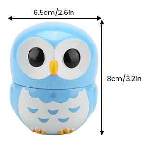 Owl Kitchen Timer, Kitchen Timer Owl Mechanical Home Cooking Counters Clock Portable Alarm Clock Kitchen Cooking Tool (Pink)