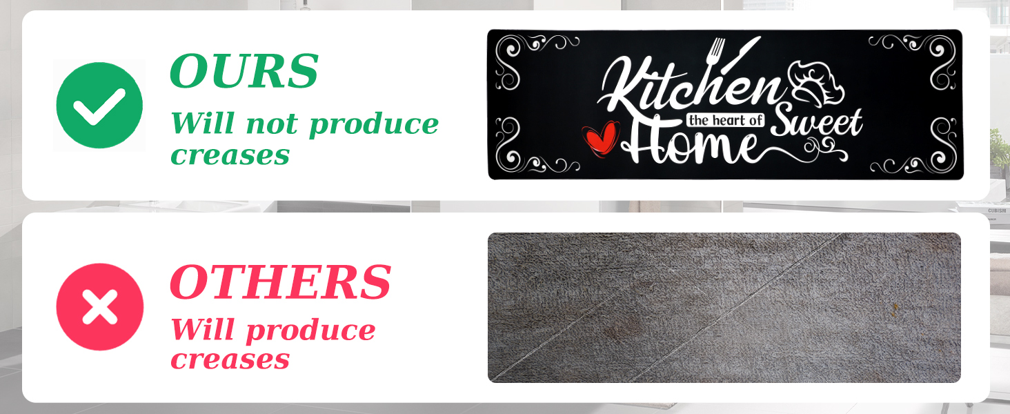 Kitchen Mats for Floor 3 Pieces Set, Non Slip Cushioned Runners Waterproof Comfort Kitchen Rugs and Mats Farmhouse Chef Mat Carpet for Sink,Laundry Room