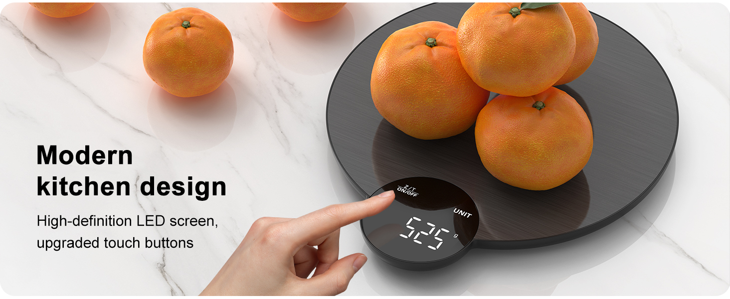 Ultrean 1g/0.1oz Precision Food Scale, HD LED Display Digital Kitchen Scale, Stainless Steel, 11lb Capacity for Cooking Baking (Batteries Included)