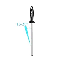 Diamond Honing Steel -12 In Knife Sharpener Rod,For Sharpening Kitchen Knife, Cooking Knives, Butcher's Knives, Home Gourmet Blades, Garden Tools Sharpening Stick