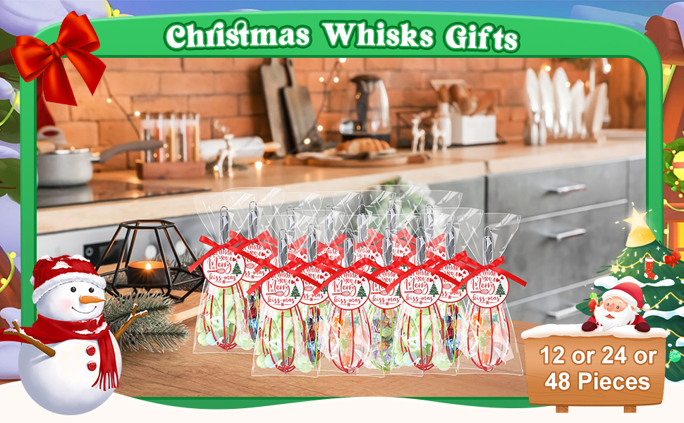 48 Sets 10 Inch Whisks Bulk DIY Fillable Whisk Gifts Colored Silicone Whisks for Cooking Heat Resistant Egg Beaters for Candy Holder Party Favors