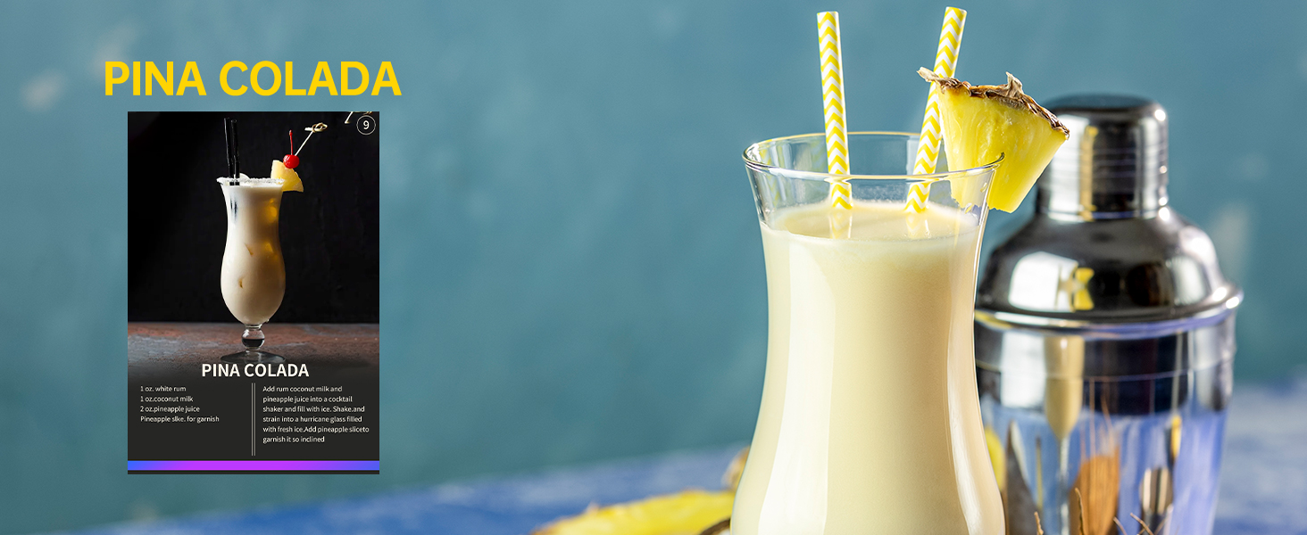 IOV Cocktail Shaker Set: 12-Piece Mixology Bartender Kit Bar Set | 18oz & 28oz Boston Shaker Drink Mixing Tools for Home with Recipe Booklet and Stand | Fun Housewarming Gift (Rainbow)