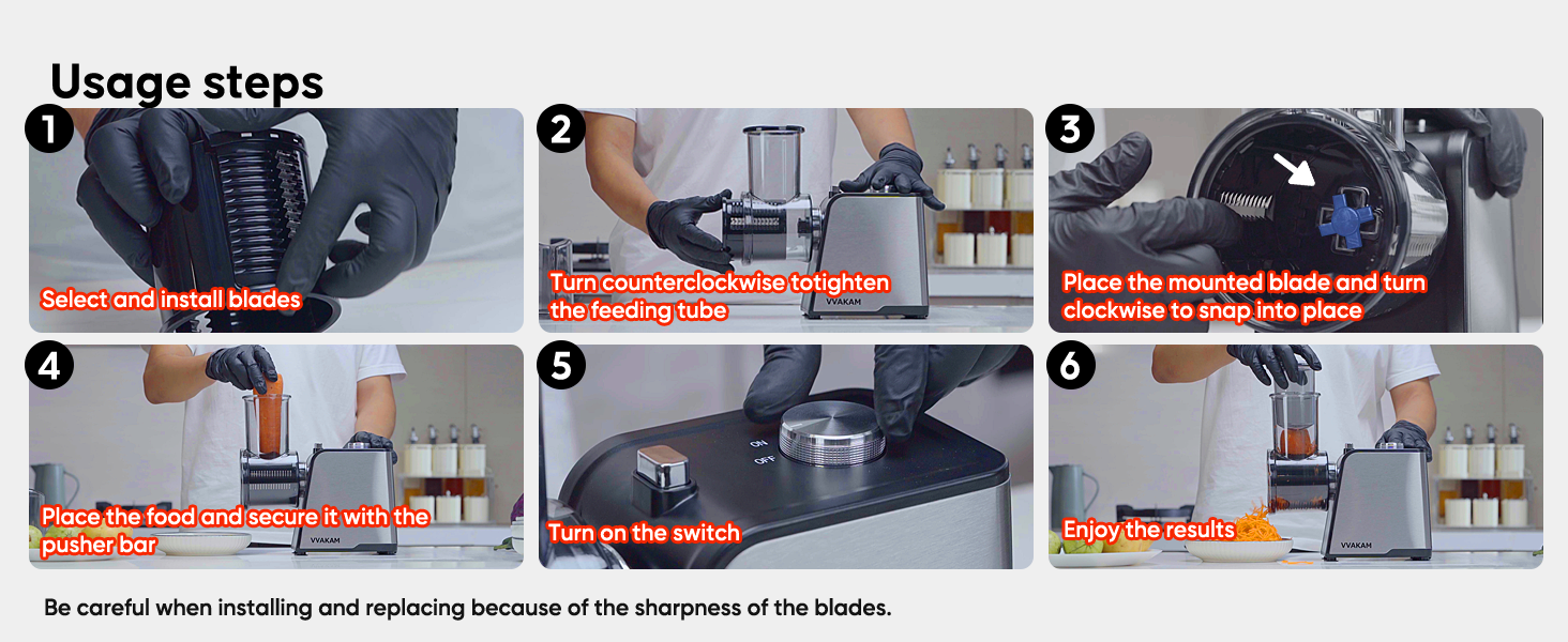 Electric Cheese Grater,300W DC Motor Salad Maker,Electric Slicer Shredder with 5 Different Shapes of Blades,Electric Vegetable Cutter for Potato,Carrot,Black