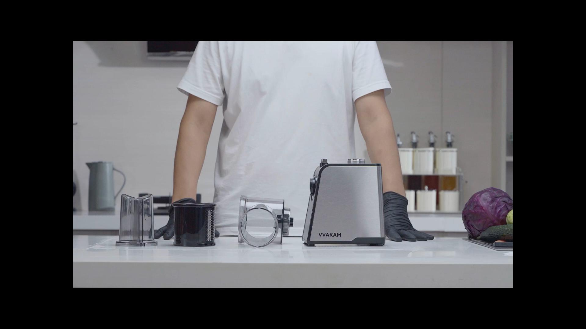 Electric Cheese Grater,300W DC Motor Salad Maker,Electric Slicer Shredder with 5 Different Shapes of Blades,Electric Vegetable Cutter for Potato,Carrot,Black