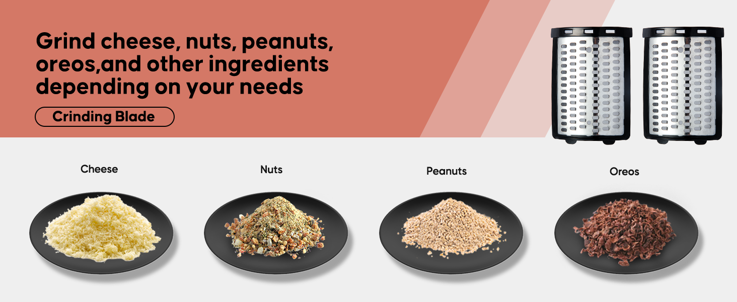 Electric Cheese Grater,300W DC Motor Salad Maker,Electric Slicer Shredder with 5 Different Shapes of Blades,Electric Vegetable Cutter for Potato,Carrot,Black